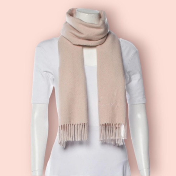 BURBERRY CASHMERE PINK SCARF - Picture 1 of 5